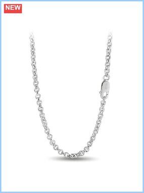 925 Sterling Silver 3mm Rolo Chain Necklace Lobster Clasp